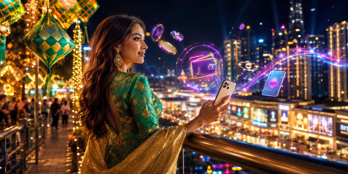 Pengguna di Johor Bahru mengakses platform pertaruhan sukan melalui telefon bimbit semasa Hari Raya